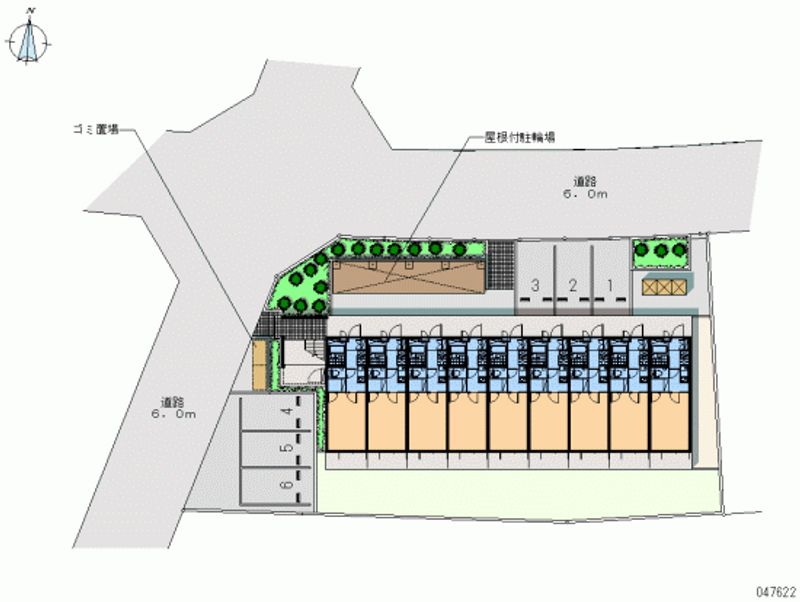 レオパレスブルファーニⅡ 区画図