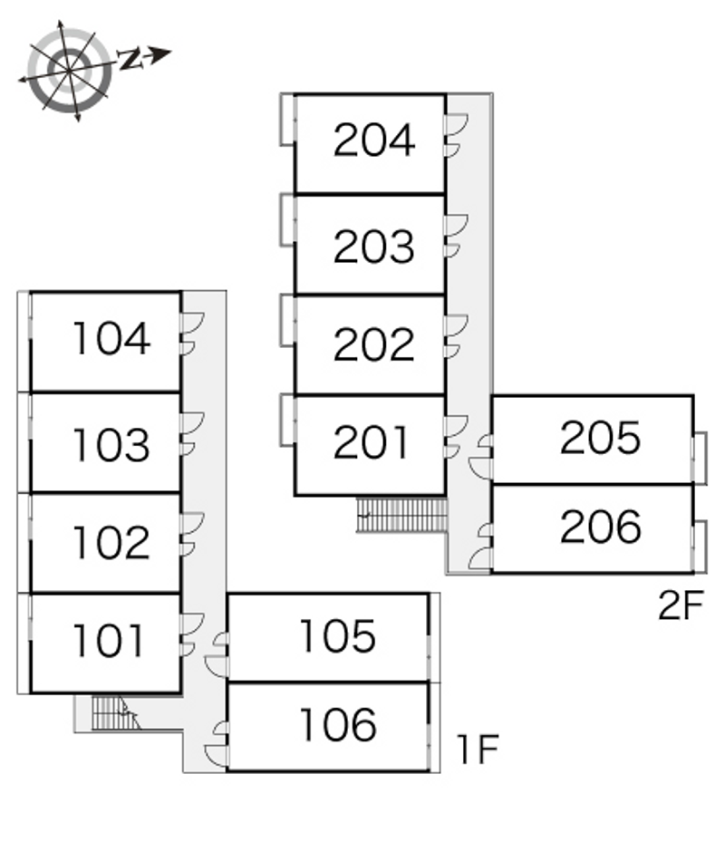 レオパレスＳＹＯＵⅡ 間取り配置図