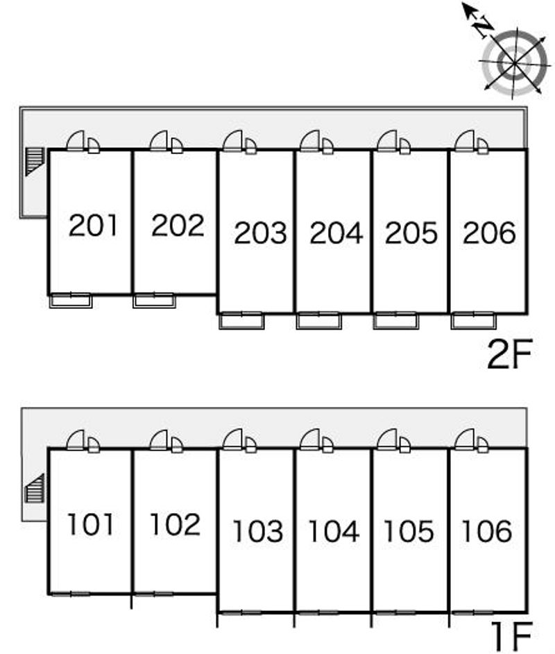 レオパレスカルカソンヌ 間取り配置図