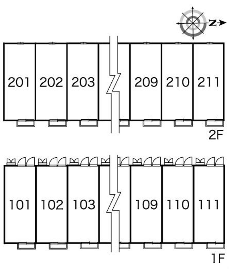レオパレスさくら 間取配置図