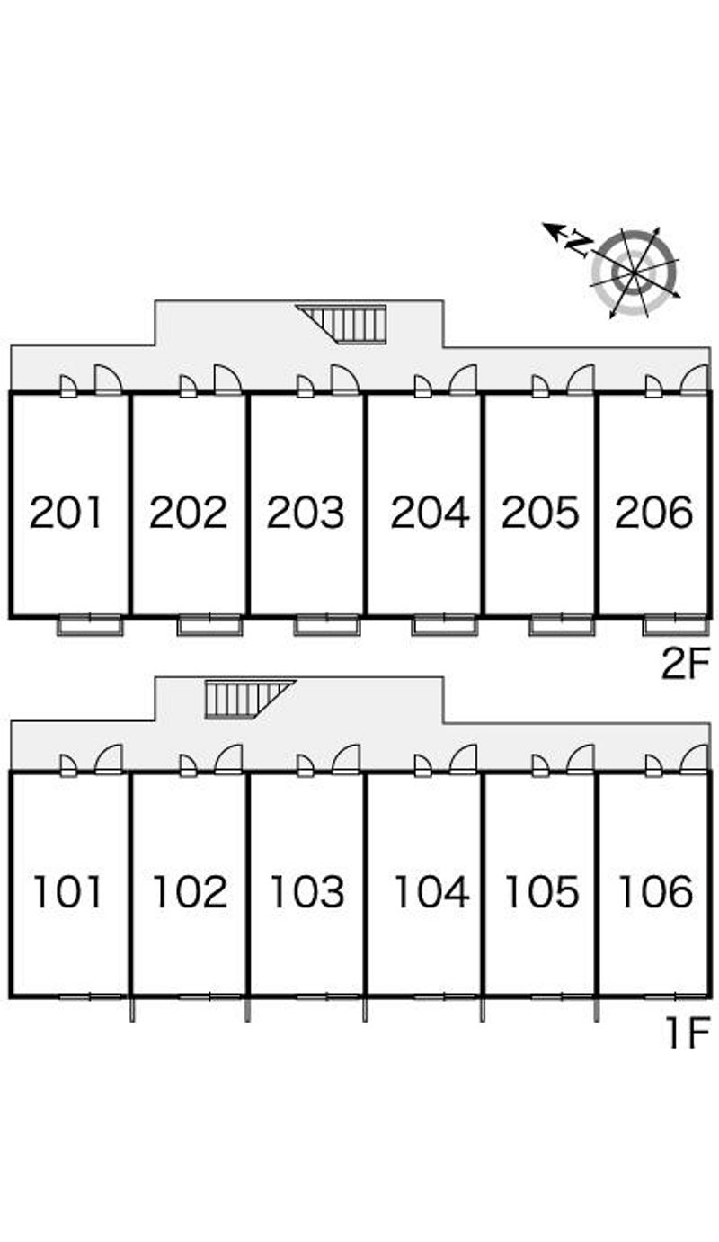 レオパレスリバージュ　くみの木 間取配置図