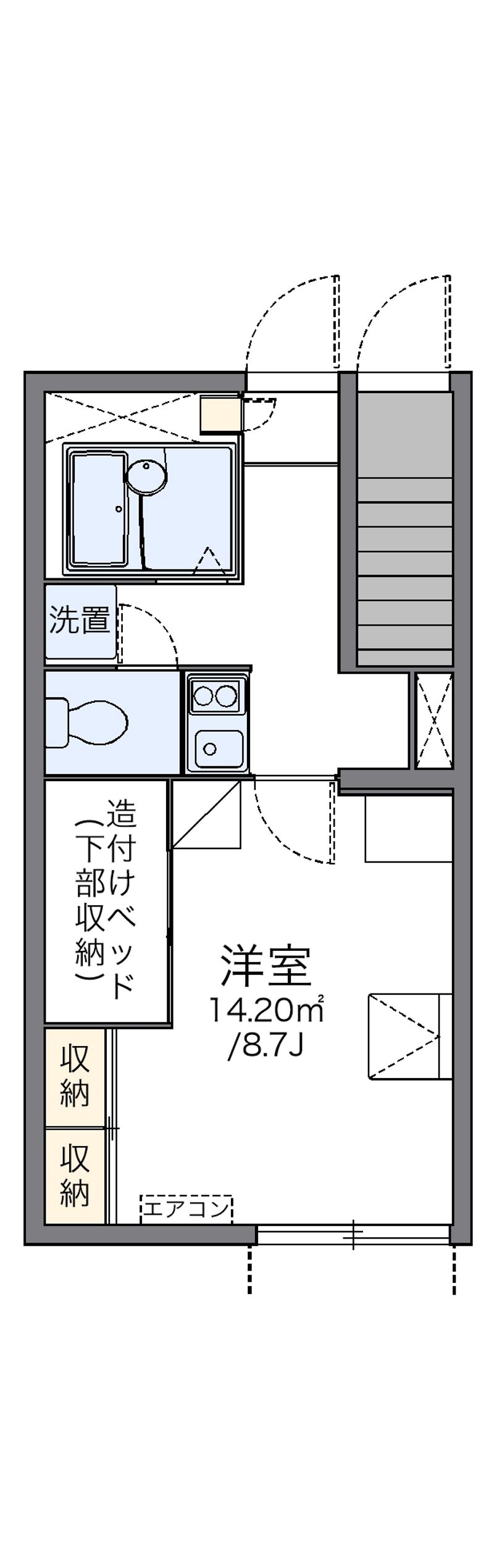 レオパレスフルールⅡ 間取図