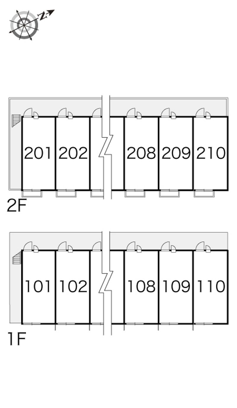レオパレスサザンクロスＡ 間取り配置図