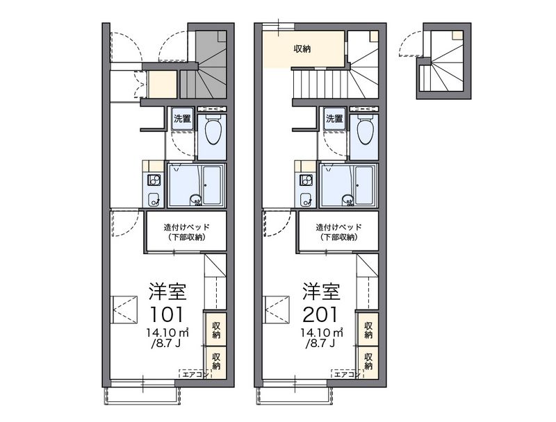 レオパレスウィステリアα 間取図