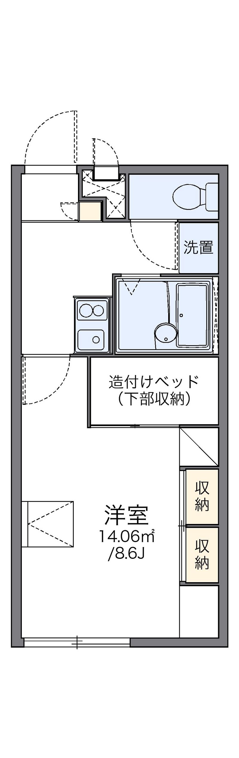 レオパレスリバーサイド 間取図