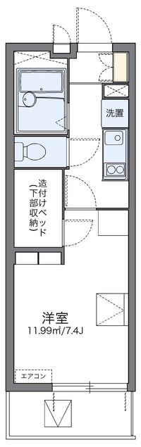 レオパレスフォレスト天神町 間取り図