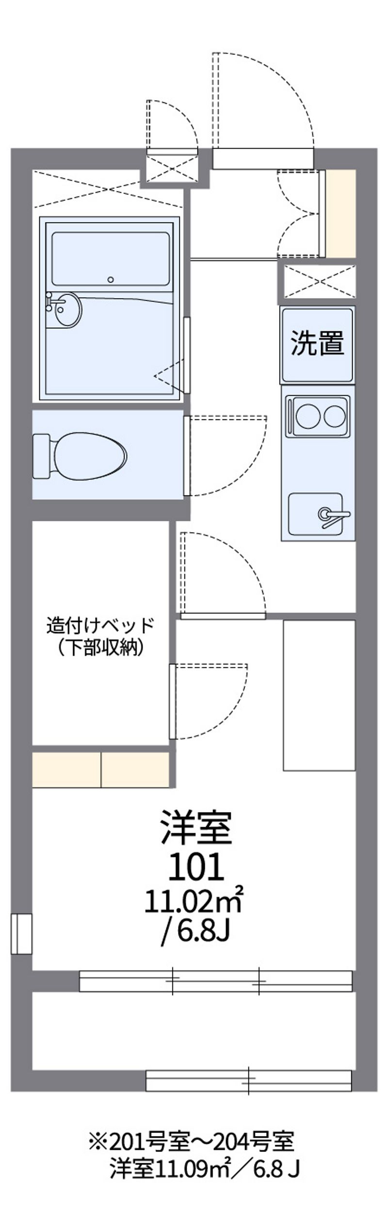 レオパレス鳥羽街道ファミリア 間取図