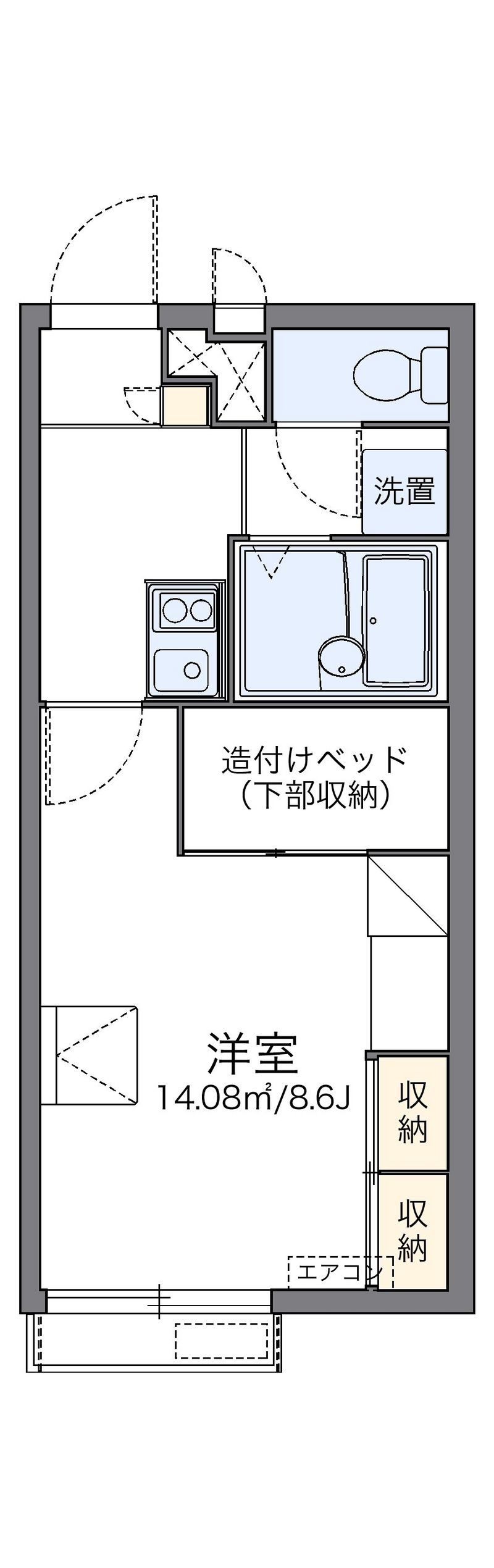 レオパレスルピナス高柳東町 間取図