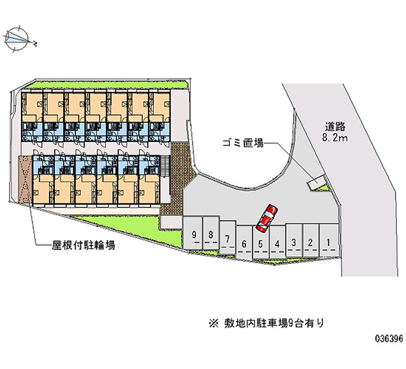 レオパレス奈佐原 月極駐車場