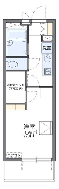 レオパレスかこまち 間取り図