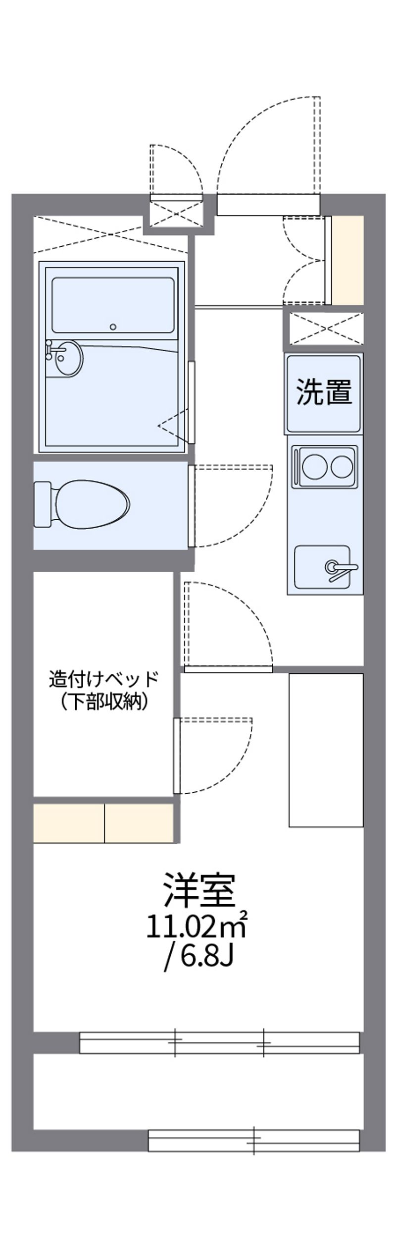 レオパレスウィズユー 間取図