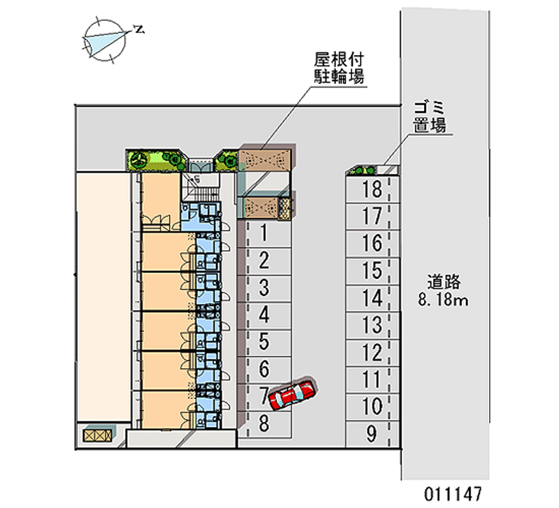 レオパレスＢ．Ｆ．フォーティ・エイト 月極駐車場