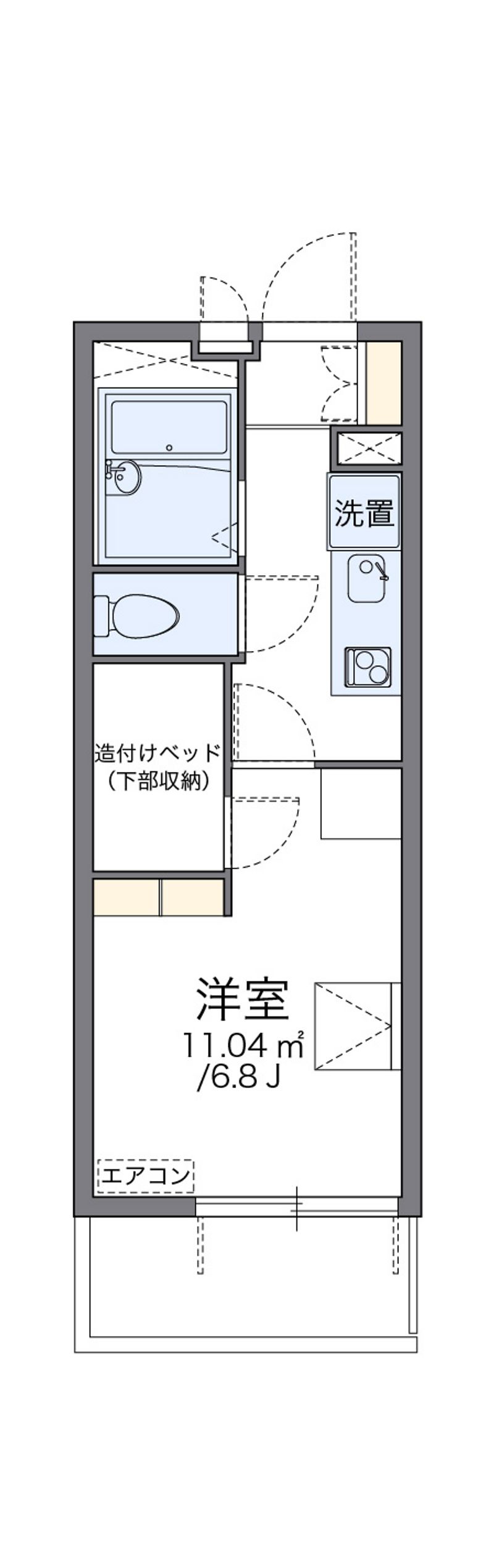レオパレス川崎港町 間取図