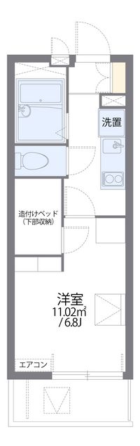 レオパレスひご坪井 間取り図