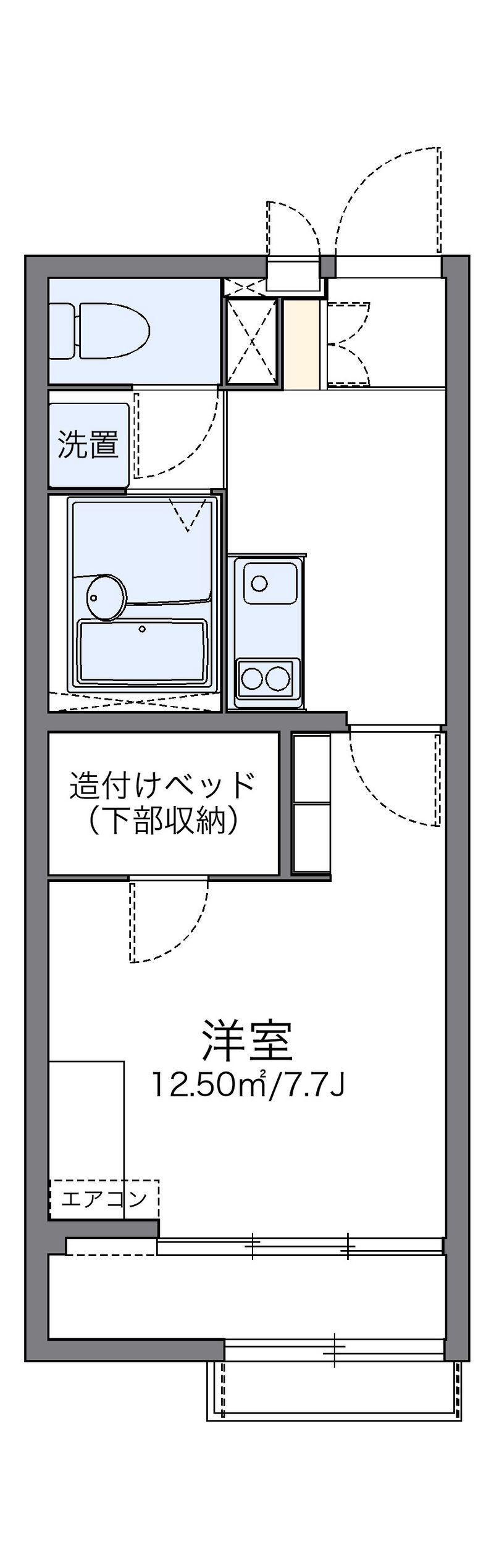 レオパレスセントラル誉田 間取図