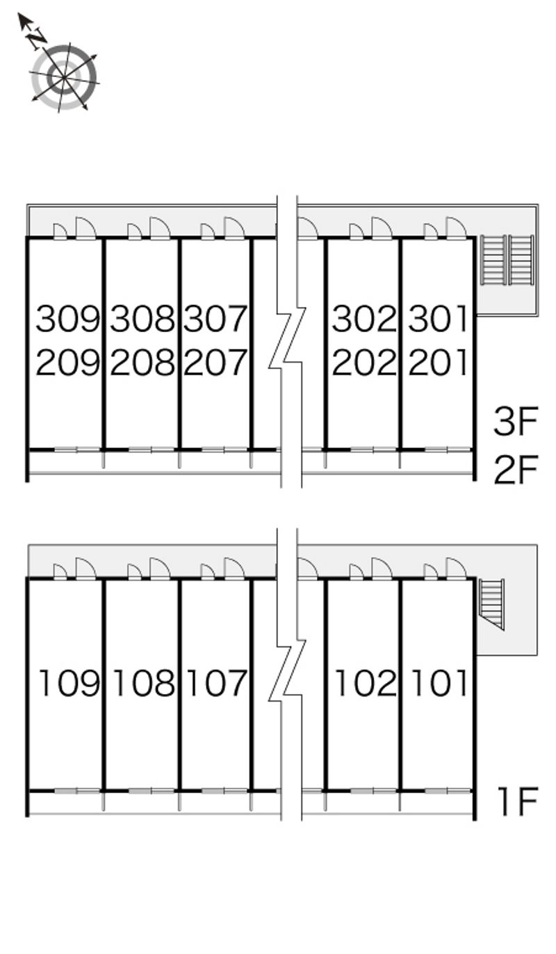 レオパレスＡｐｐｒｏａｃｈ　１ 間取配置図