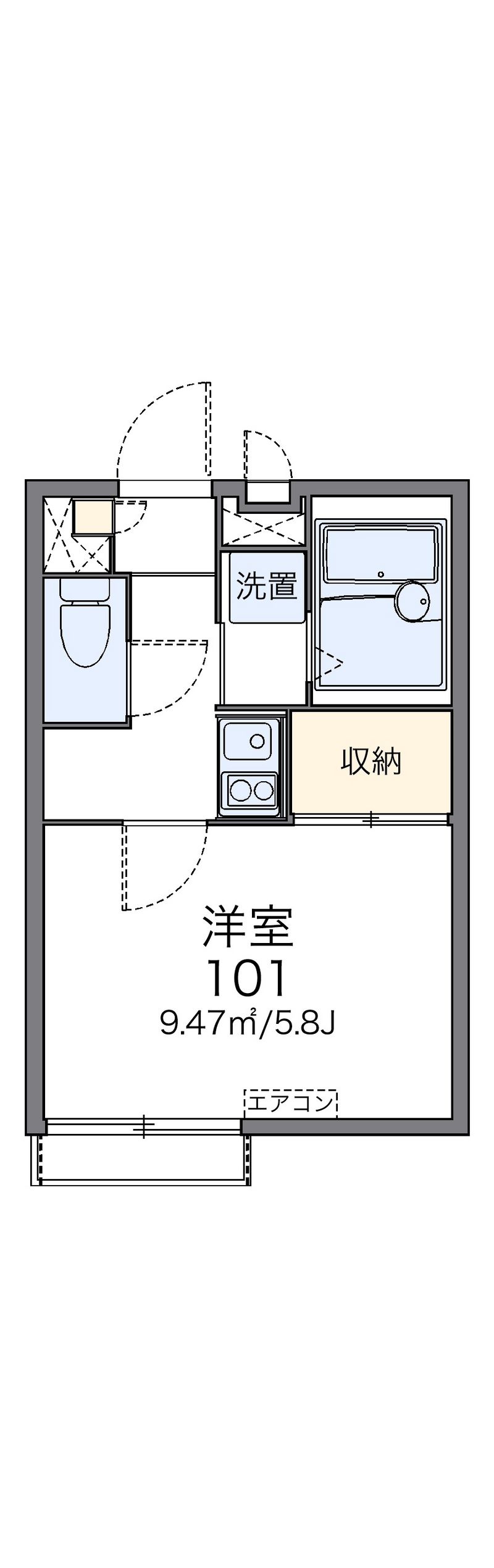 レオパレスヤングヴィラ坂上 間取図