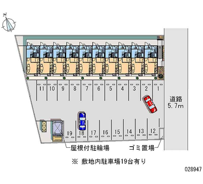 レオパレスＲＥＤ　Ⅱ 月極駐車場