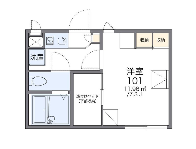 レオパレス潮見台Ⅱ 間取図