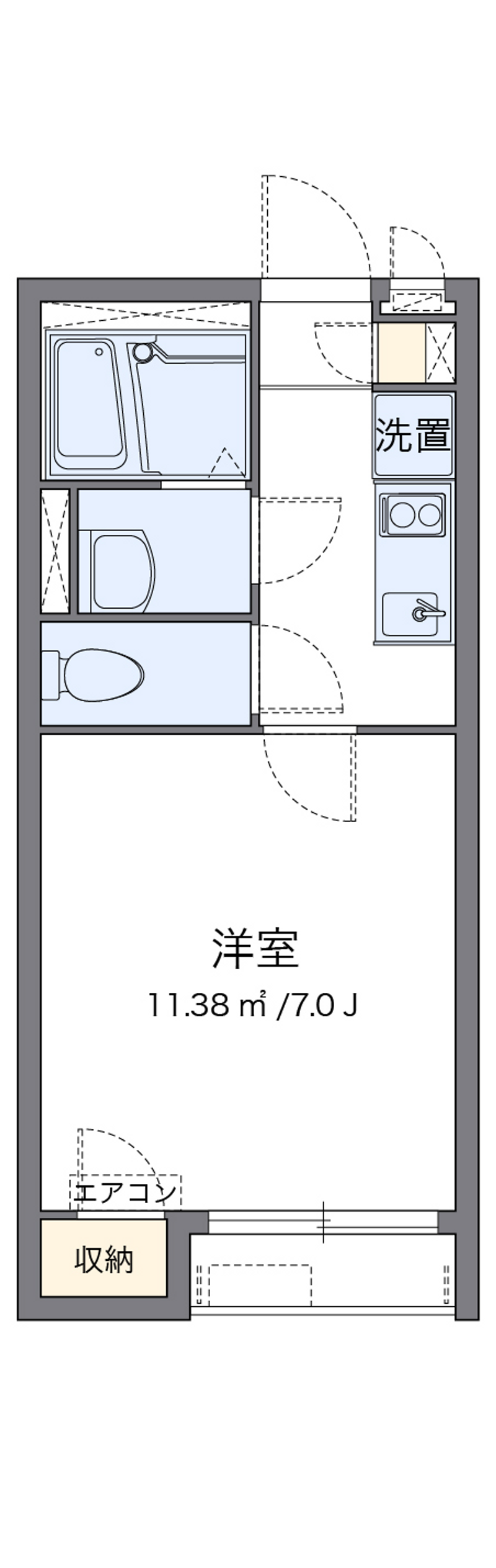 クレイノＢＬＵＥⅡ 間取図