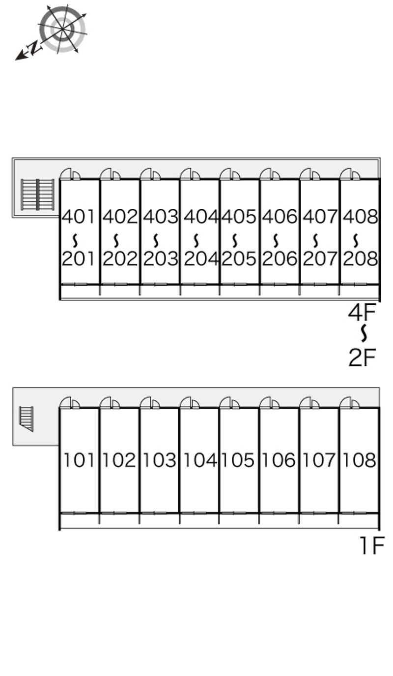 レオパレスビューヒルズテン 間取配置図