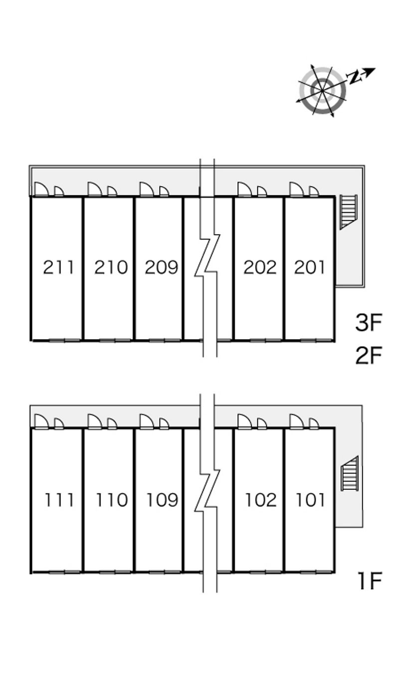 レオパレスエスポワール　Ⅲ 間取配置図