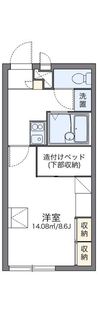 レオパレスレザン　かたおか 間取り図