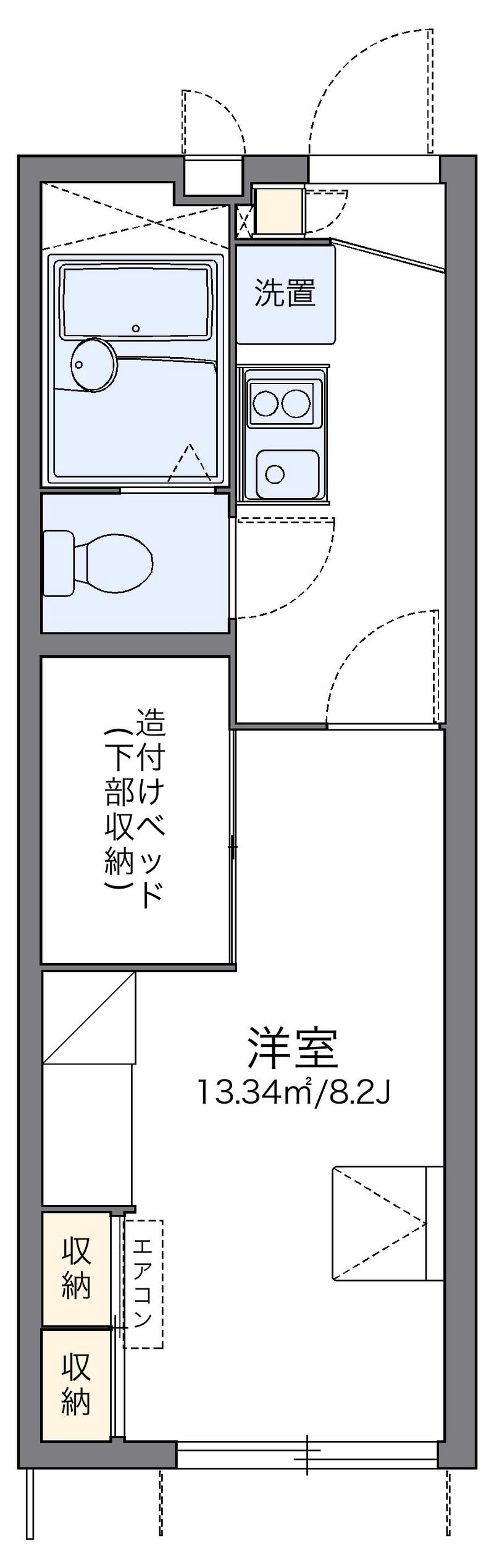 レオパレスサンバードＢ 間取り