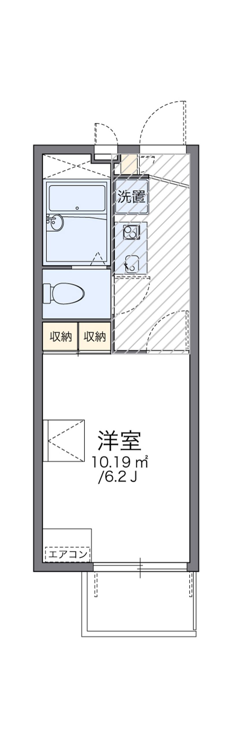レオパレスピーフス 間取り