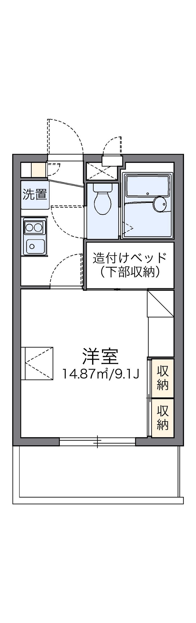 レオパレス安里駅前 間取図