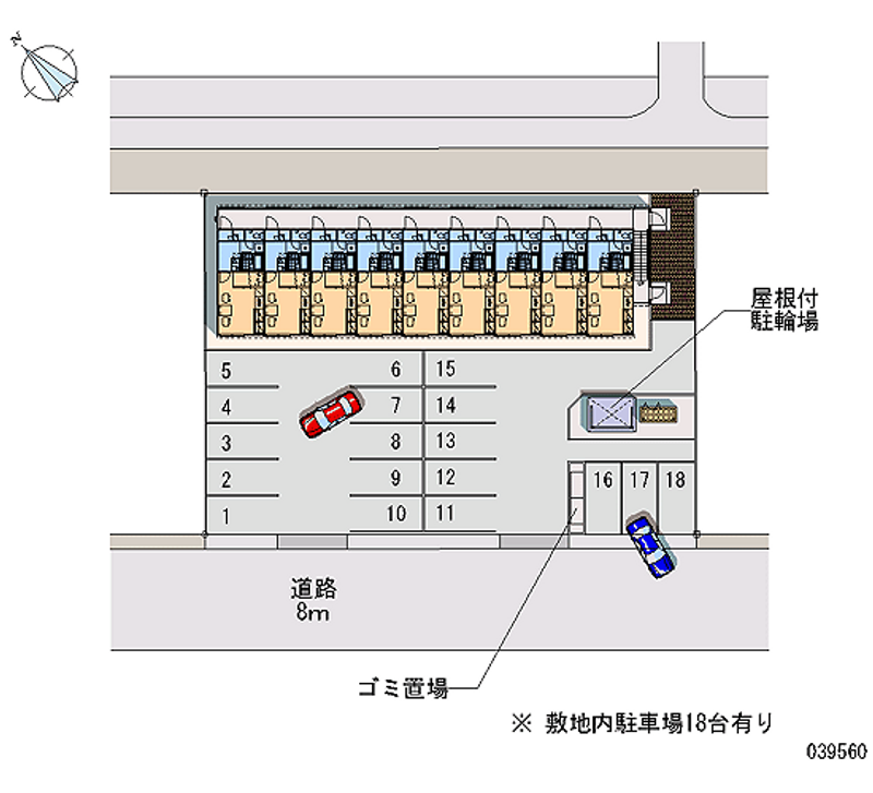 レオパレス花川北 月極駐車場