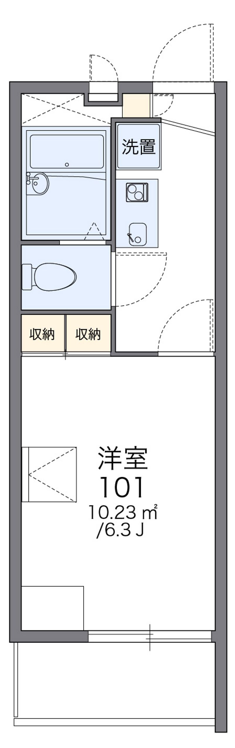 レオパレス川島町 間取図