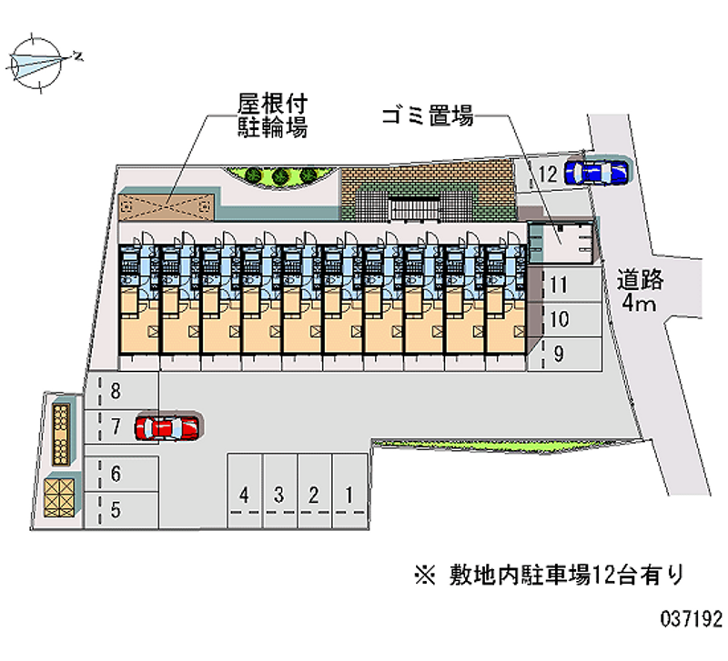 レオパレスヒルズハイネ 月極駐車場