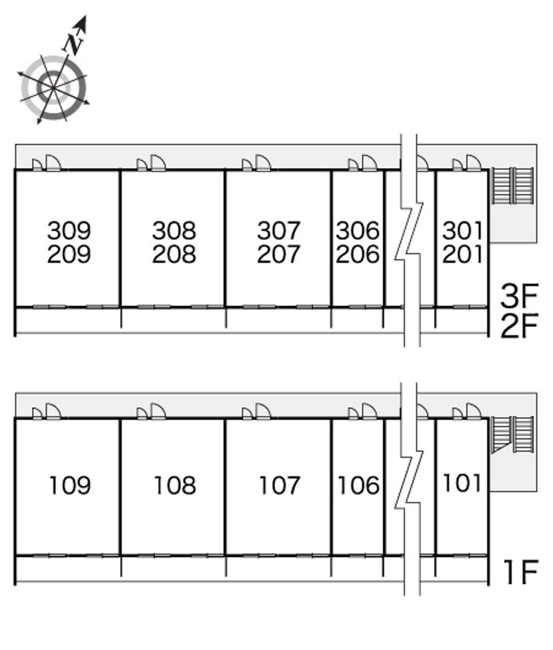 レオパレスＥＡＳＴＦＩＥＬＤⅡ 間取り配置図
