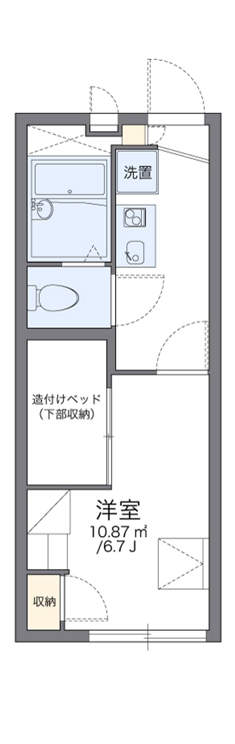 レオパレスアザレーア 間取図