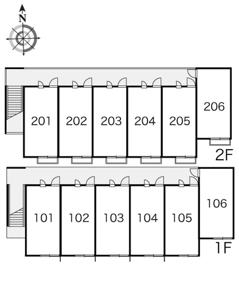 レオパレスヴィラ一ツ橋 間取り配置図
