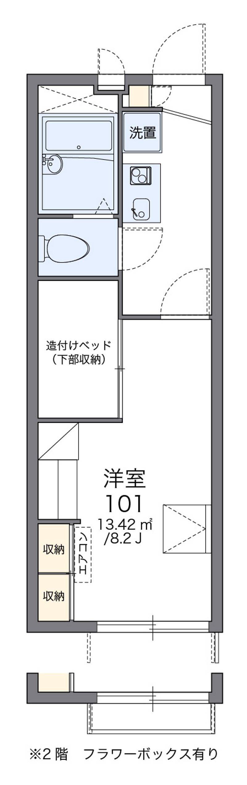 レオパレスクレール藤が尾Ⅱ 間取図