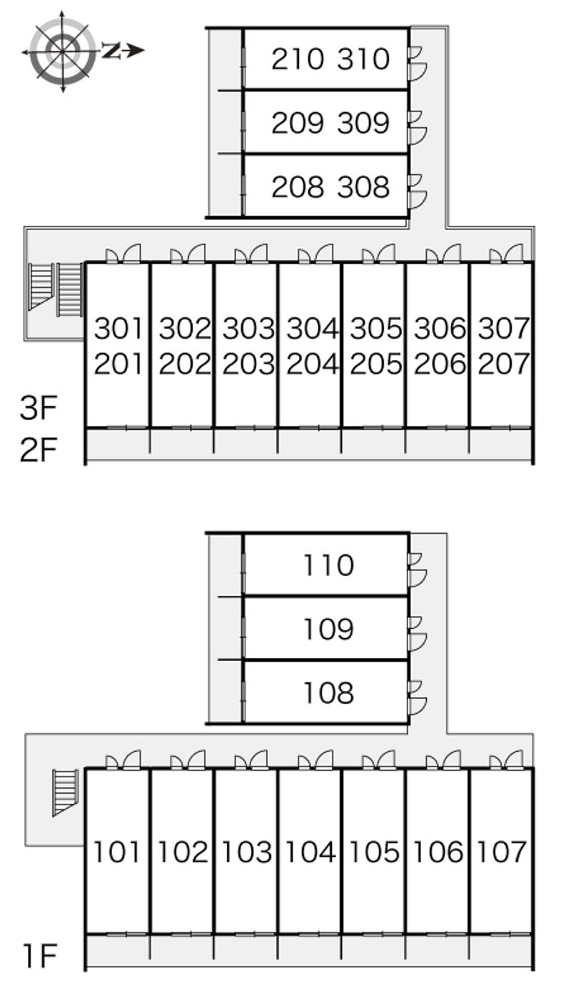 レオパレス所沢航空公園 間取り配置図
