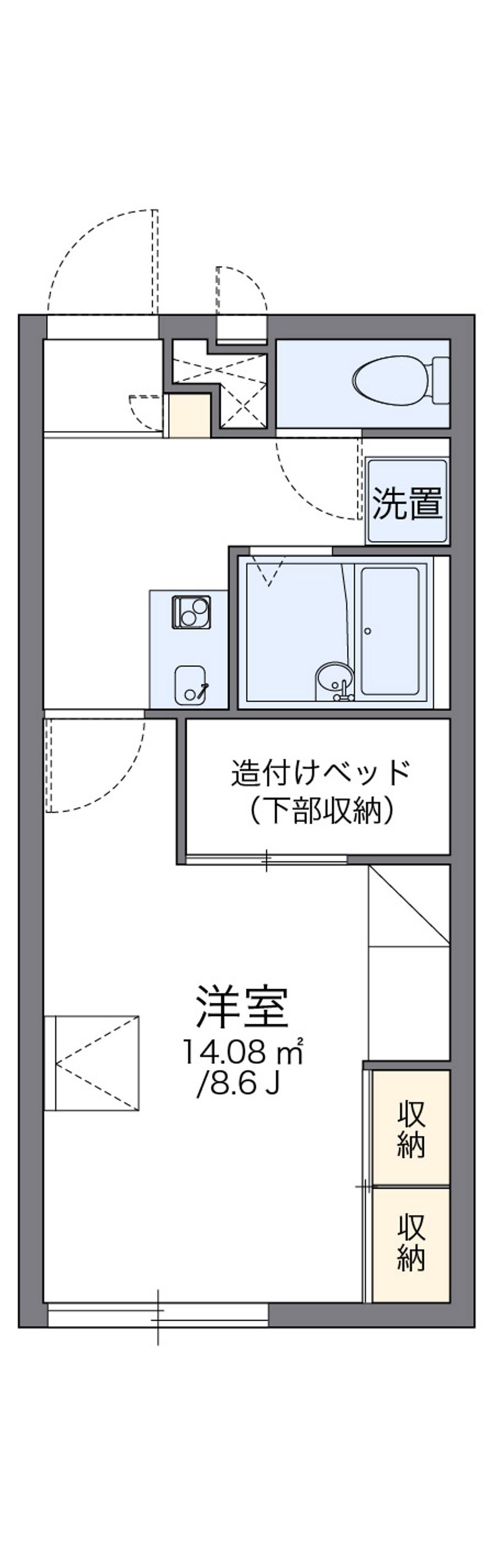 レオパレス柳通り二番館 間取図