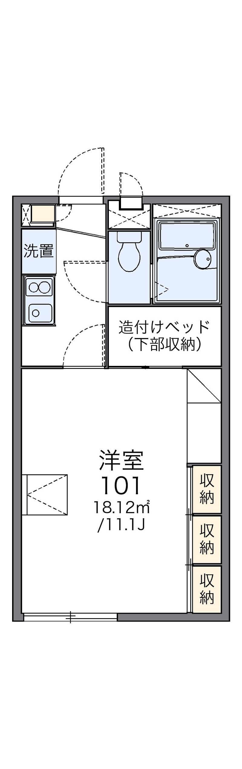 レオパレス福田 間取図