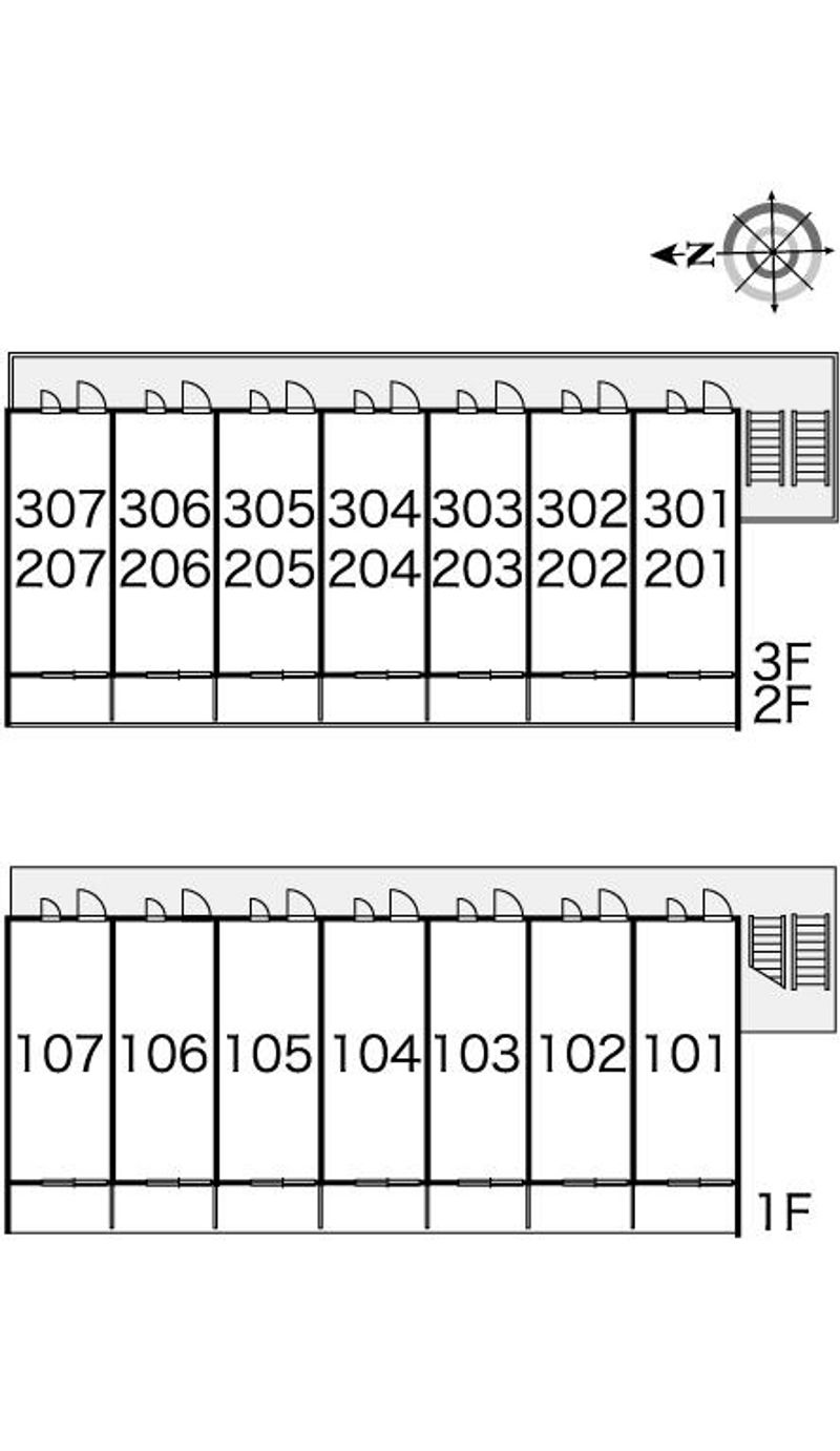 レオパレス若竹Ⅱ 間取配置図