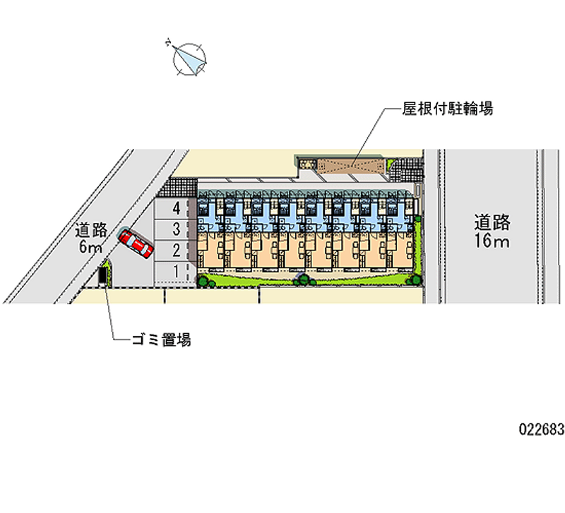 レオパレス薬師堂 区画図