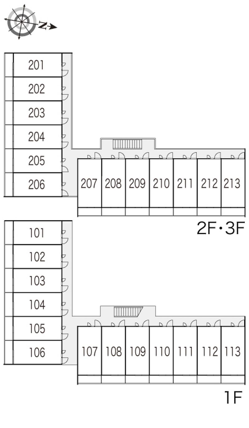 レオパレスけやき 間取り配置図