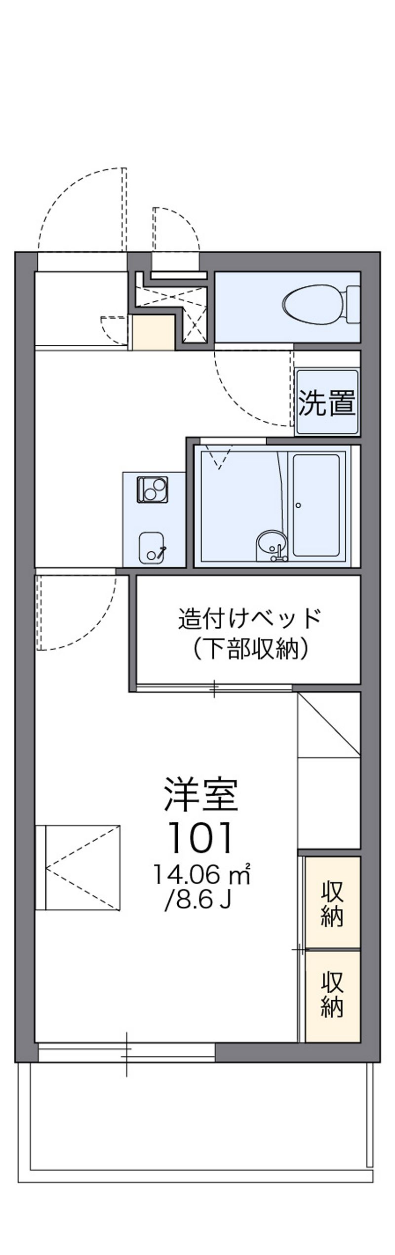 レオパレスフレグラント 間取図