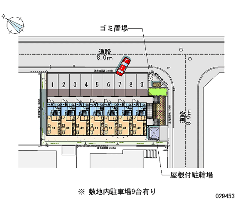 レオパレスソレーユⅡ 月極駐車場