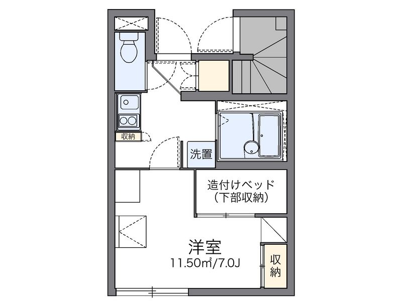 レオパレス八ヶ崎 間取図