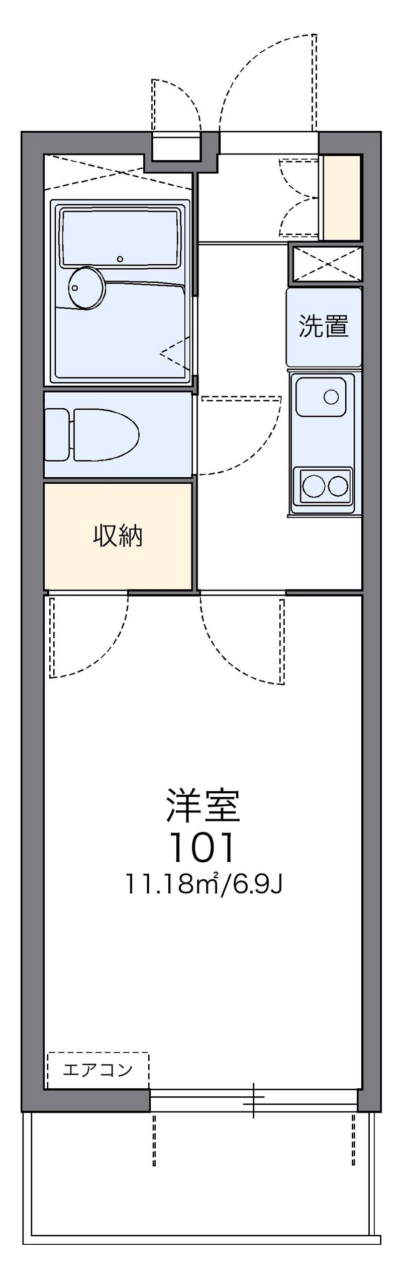 レオパレスバーディー 間取図