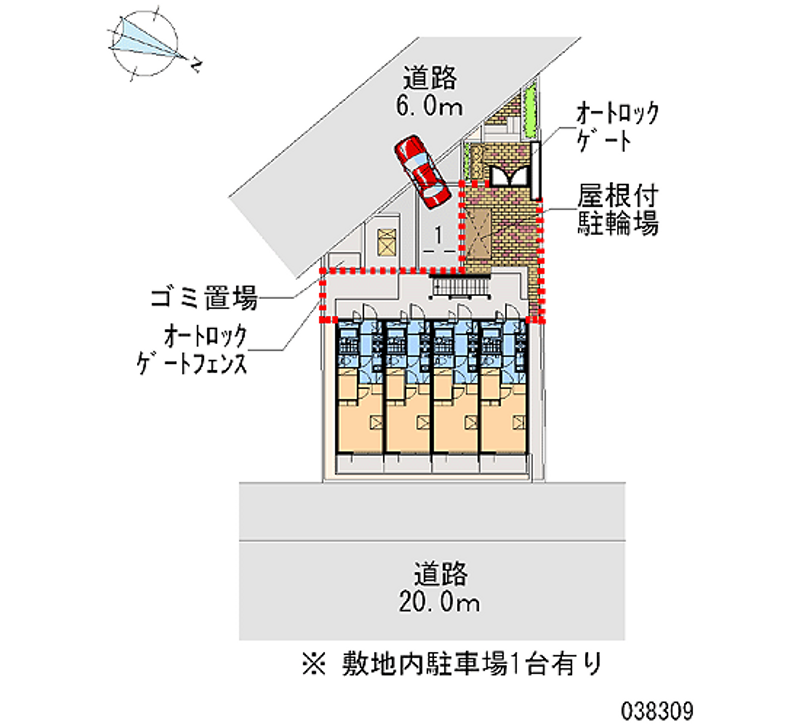 レオパレスセレス末広 月極駐車場