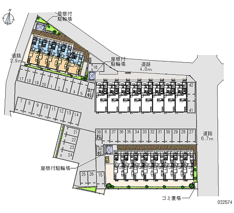 22574 Monthly parking lot