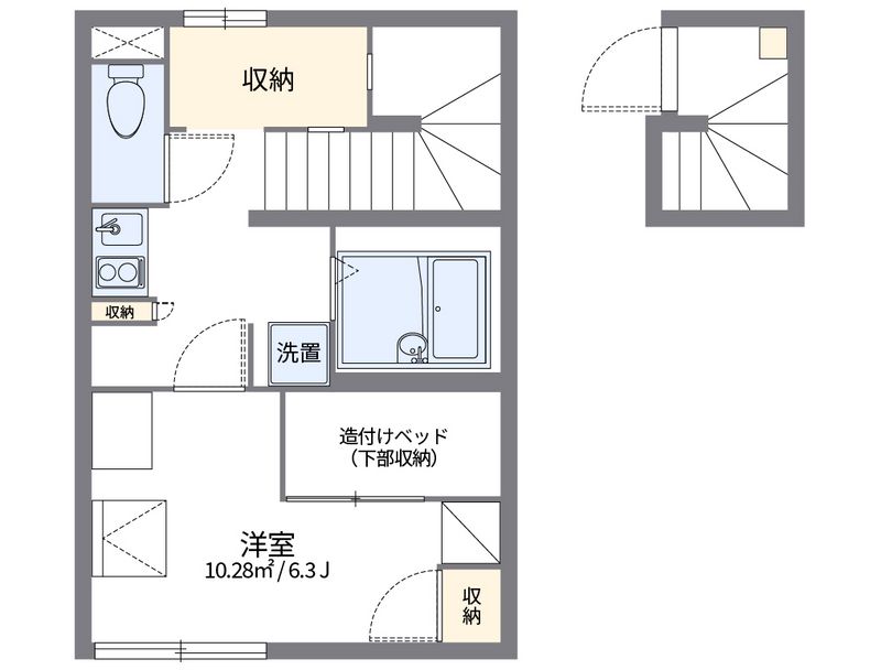 レオパレスセンターウエストⅠ 間取図